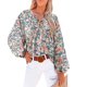 thumbnail image 2 of Tops para mujer Camisas Blusas Elegante Casual Camisas de manga larga Camisa Estampado floral Cuello en V Blusa de encaje Odeerbi  ODB-5, 2 of 5