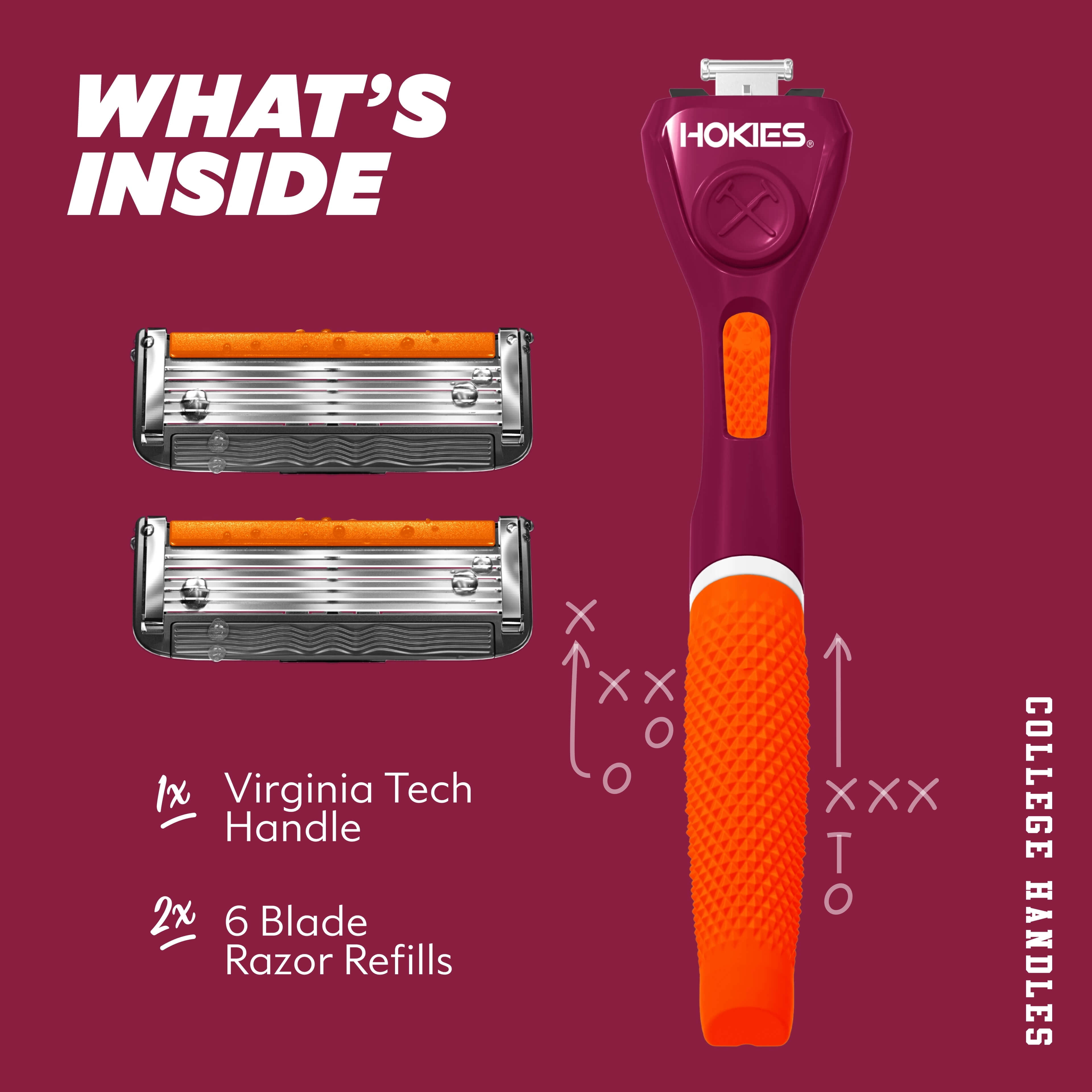 Dollar Shave Club Virginia Tech 6-Blade Razor Starter Set