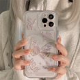 thumbnail image 2 of Funda transparente de cristal de mariposa para iPhone, 11, 13, 14, 12 Pro Max, XS Max, X, XR, 7, 8 Plus, SE, 2022, 2020, fundas de lujo a prueba de golpes Fivean unisex, 2 of 2