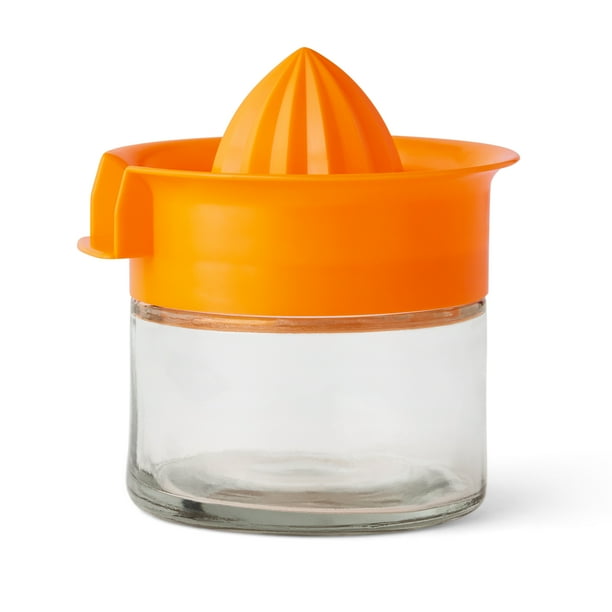 Mainstays 10 Ounce Citrus Juicer Easy Screw Top Glass and Plastic