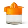 Mainstays 10 Ounce Citrus Juicer Easy Screw Top Glass and Plastic Dishwasher Safe Orange