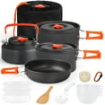 thumbnail image 1 of Gutsdoor Camping Cookware Set Camping Pots Camping Gear Campfire Utensils Non-Stick Cooking Equipment Lightweight Stackable Pot Pan Bowls with Storage Bag for Outdoor Hiking, 1 of 7