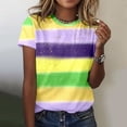 thumbnail image 2 of PMUYBHF T-Shirt Décontracté Mode Femme Col Rond Manches Courtes Imprimé Couleur 1179 TG, 2 of 4