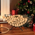 thumbnail image 4 of 33.3 Inch Heavy-Duty Metal Log Holder Curved Firewood Rack,for Indoor/Outdoor Fireplace, Patio, Rust-Proof Sturdy Firewood Storage Stand with Practical Design, 4 of 5