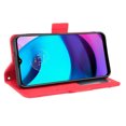 thumbnail image 5 of Case for Motorola MOTO E20 Cover Adjustable Detachable Card Holder Magnetic closure Leather Wallet Case - Red, 5 of 5