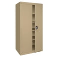 thumbnail image 3 of Sandusky Lee 36"W x 24"D x 78"H 5-Shelf Freestanding Steel Storage Cabinet with Recessed Handle, Tan, 3 of 5