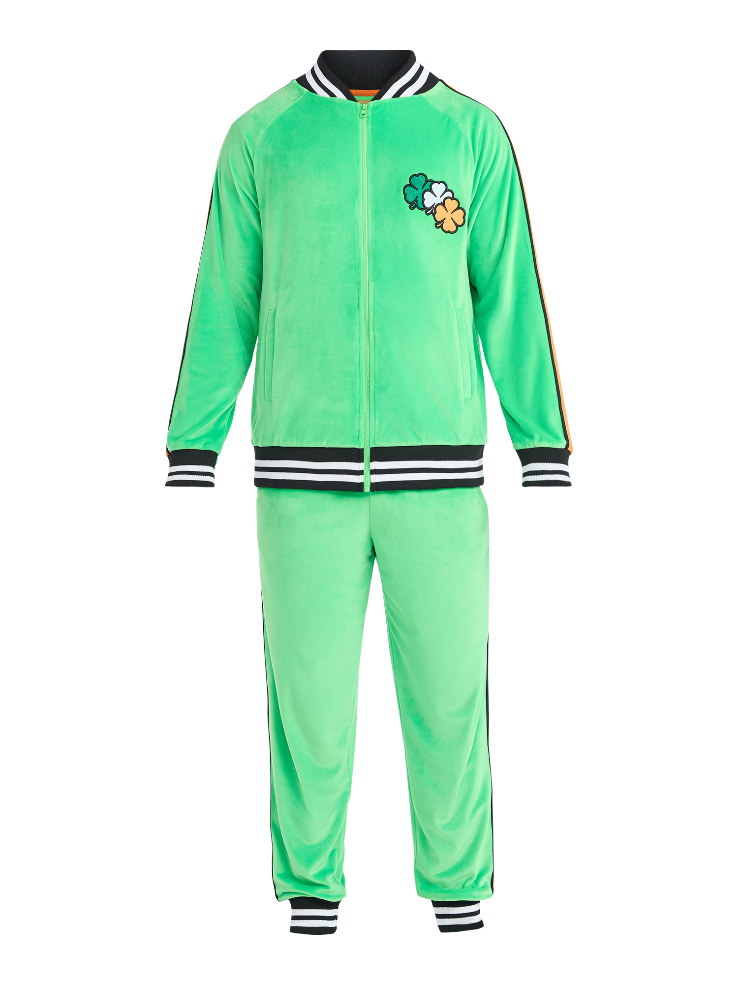St. Patrick's Day Parade Men and Big Men's Tracksuit Set from Jolly Knits, 2-Piece, Sizes S-3XL