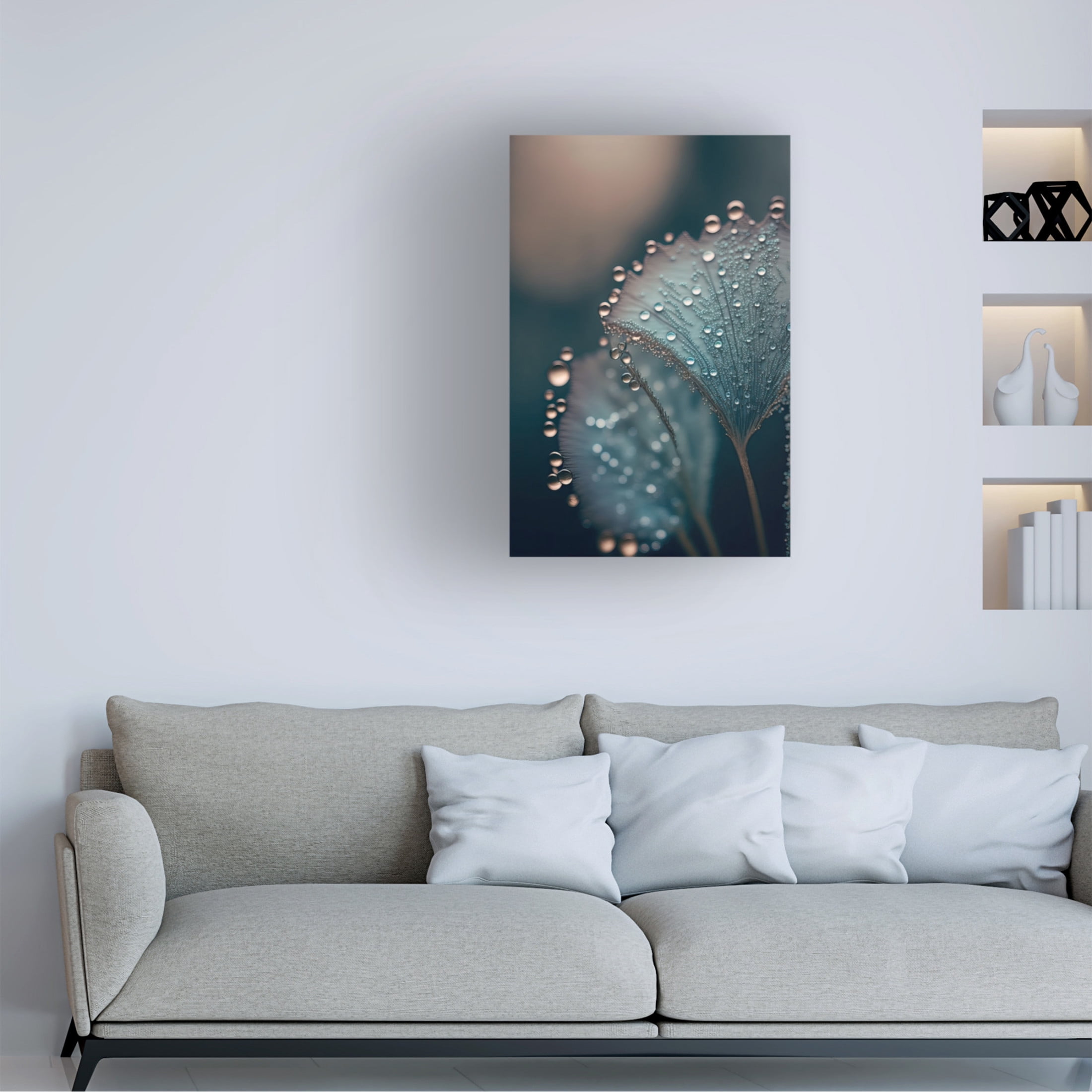 Canvas Wall Art - Treechild 'Wet Leafs' Wall Art for Living Room, Bedroom, or Office D?cor by Trademark Fine Art - 12 x 19 Inches