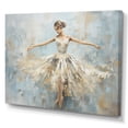 thumbnail image 2 of Designart "Minimalism Ballerina In Beige And Gold" Ballet Canvas Wall Art, 2 of 7