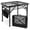 Black With Mesh Bag, variant on Small Metal Folding Table 3 Adjustable Heights, 23.6''×15.7''×27'' Heavy-Duty Portable Picnic Table for Outdoor Camping, Garden, Patio, Grill, BBQ, Party, 2Ft (Small, Black)