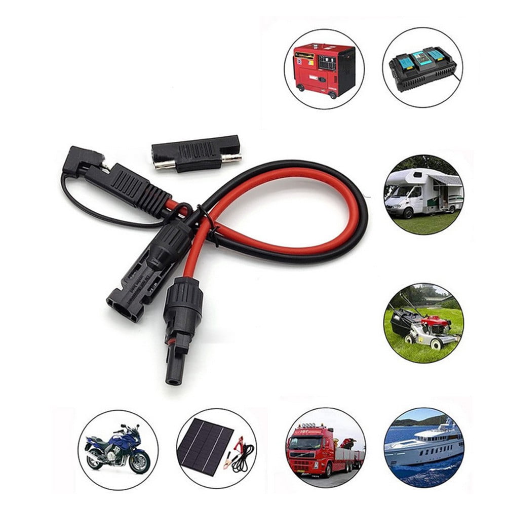 0.5M Solar Pv Panel Extension Cable Sae Photovoltaic Connector Wire 10Awg