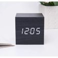 thumbnail image 1 of Reloj despertador digital ShuxiuWang con pantalla LED de madera alarma mini 2,5 pulgadas, 1 of 5