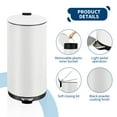 thumbnail image 3 of 30L/8 Gallon Round Trash Can,Modern Garbage Can with Soft Close Lid and Foot Pedal,Compact Wastebasket with Removable Inner Bucket,Stainless Steel Garbage Bin for Office,Bedroom,Living Room, 3 of 7