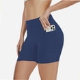 thumbnail image 2 of Breathable Form Fitting Womens Cycling Shorts with Pockets Yoga Running Fitness Shorts, 2 of 5