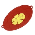 thumbnail image 3 of 28CM Silicone Pot Lid Cover - Anti Overflow Dustproof Spill Stopper for Kitchen Cooking with Fan Shaped Holes, Easy to Lift, Dishwasher Safe, 3 of 8