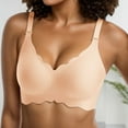 thumbnail image 2 of Fiaer Jelly Bras for Women with Support Wireless Seamless Oversized T-Shirt Bra No Underwire Full Coverage Comfort Bra Beige S, 2 of 9