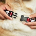 thumbnail image 2 of Nickelodeon Pet Collar, Dog Collar Plastic Buckle, Casey Jones Baseball Hockey Stick Close Up Black White Red, 9.5 to 13 Inches 1.0 Inch Wide, 2 of 6