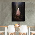 thumbnail image 4 of Pink Cute Ghost in The Forest Room Aesthetic Poster Print Art Wall Painting Canvas Posters Gifts Modern Bedroom Decor 12x18inch(30x45cm), 4 of 6