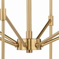 thumbnail image 3 of Vaxcel Kedzie 6 Light 2 Tier Brass Mid-Century Modern Chandelier, 3 of 5