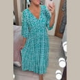 thumbnail image 4 of Women's Bohemian Floral Printed Maxi Dress Colorful Summer Casual Loose Flowy Dresses with Pockets, 4 of 4
