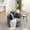 Grey, variant on 43-inch round corduroy single sofa, comfortable lounge chair, comes with three pillows, minimalist design, perfect for bedrooms, lounges, game rooms, and living rooms