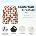 thumbnail image 3 of Rateoe Hand Drawn Tomatoes Pattern Men’s Swim Shorts with Compression Liner – Double-Layered Quick-Dry Swimwear, Comfortable & Stretchy Beach Shorts-3X-Large, 3 of 6