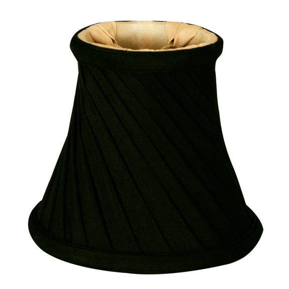 Royal Designs, Inc. Twisted Bell Clip on Chandelier Shade CS-716BLK/GL, Black, 3 x 5 x 4.5