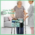 thumbnail image 6 of Rhino Valley Walker Bag, Multi Pockets Folding Walker Basket Tote Bag with Cup Holder, Hand-Free Carry Pouch Storage Bag for Universal Walkers, Large Capacity Organizer for Seniors Elderly, Flower, 6 of 8