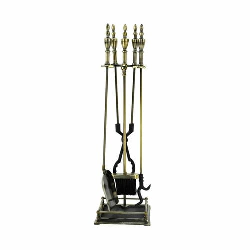 Minuteman International 4 Piece Cast Iron Fireplace Tool Set