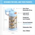 thumbnail image 2 of Thermos Kids Stainless Steel Vacuum Insulated Funtainer 12 oz Water Bottle with Flip Up Straw, Construction, 2 of 11