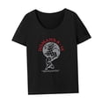 thumbnail image 4 of Camiseta de mujer de verano Tops Trajes Camisa de cuello redondo de ajuste regular para mochilero L, 4 of 7