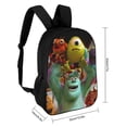 thumbnail image 2 of Film Monsters University Backpack Casual Daypack School Bag Bookbag Satchel Rucksack Shoulder Multipurpose Laptop Backpack 17 Inch, 2 of 3