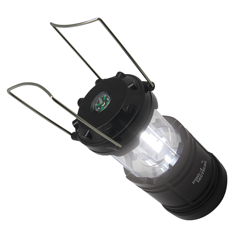 Pro-4 Tactical Portable Lantern with Built-In Compass