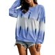 thumbnail image 4 of Sudadera de manga larga para mujer Colorblock Tie Dye Printed Pullover Tops Fokelyi WMPH-1197-55, 4 of 6