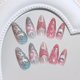 thumbnail image 4 of Kit de uñas Sutaozhi de 24 piezas, uñas postizas acrílicas rosas con corazón, 4 of 7