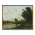 thumbnail image 3 of Drsoum Vintage Landscape Wall Art 11x14in Natural Framed Coastal Lake Ship Wall Prints Classic Retro Farmhouse Rustic Decorations for Living Room Bedroom, 3 of 6