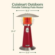 سخان فناء محمول من Cuisinart، سخان بروبان خارجي بقوة 11000 وحدة حرارية بريطانية مع مفتاح إمالة آمن وحرارة قابلة للتعديل