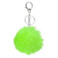 thumbnail image 1 of Llave de pom pom Uxcell, llavero suave y lindo con clasp de langosta, llaveros de bola de piel sintética de conejo, verde claro, 1 of 7