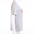 thumbnail image 4 of T-shirt Décontracté Parent-Enfant, Col Rond, Manches Courtes, Imprimé Cœur, 4 of 7