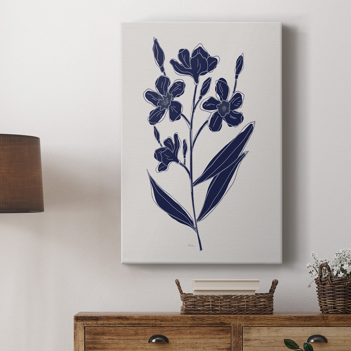 Indigo Botanical Study I Premium Gallery Wrapped Canvas - Ready to Hang