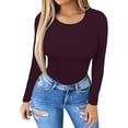 thumbnail image 2 of Xishao Women's Round Neck Short Sleeve T Shirts Basic Bodysuits Xishao ropa, 2 of 2