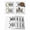 White, variant on Table Placemats Set of 4,Laundry Text Arrows Non-Slip Kitchen Dining Tables Place Mat,Black White Word Washable Table Mats for Home Dinner Holiday Party Banquet