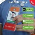 thumbnail image 6 of 5 Pack - Physician BadgeBottom Vertical Badge Buddy & ID Holder Combo - Heavy Duty 2 in 1 Badge Bottom I’D Protector Nursing Accessories - USA Printed Double Sided Role Card by Specialist ID (Red), 6 of 7