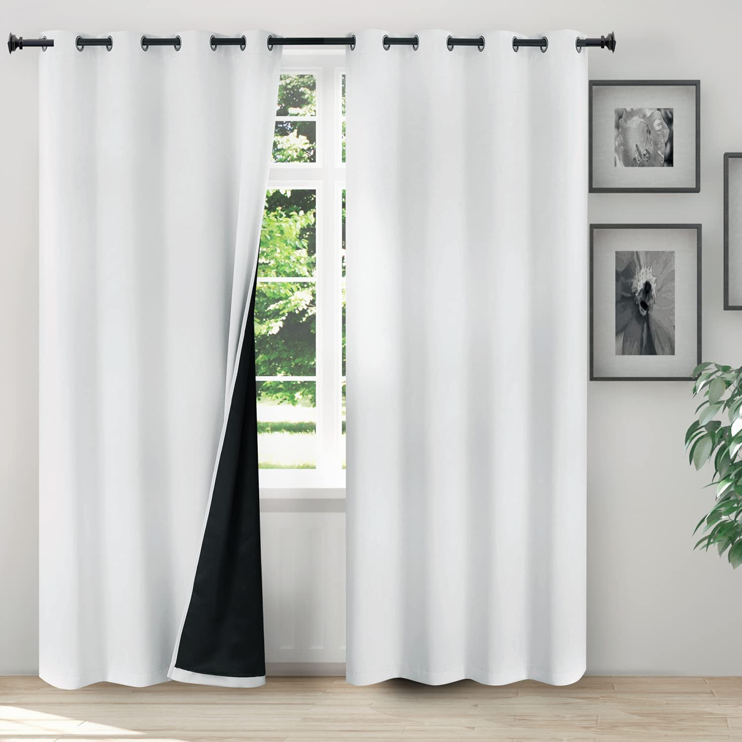 Window Curtains Thick Blackout Thermal Insulated 2 Panels 52x84" 