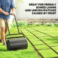 thumbnail image 4 of Outsunny 20-Inch Push/Tow Behind Lawn Roller Filled with 10 Gal Water or Sand for Flattening Sod in the Garden, Black, 4 of 9