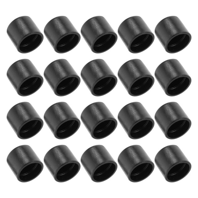 VERDANVERSE 20Pcs Foosball Table Rod End Caps Black Plastic Protective Covers Universal Fit for Foosball Machines