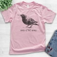 thumbnail image 2 of Kids Bird Is The Word Shirt, Youth Kids Boy Girl T-Shirt, Bird Shirt, Animal Shirt, Animal Lover Shirt, Light Pink, X-Small, 2 of 4