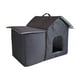thumbnail image 2 of Casa para gatos salvajes al aire libre, refugio de invierno, cabaña plegable, tienda de campaña para cachorros, nido cálido, cama cueva para mascotas para perros 48 cm x 33 cm x 40 cm, 2 of 8