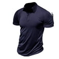 thumbnail image 2 of ohmzyzo Men's Polo Shirts Quick Dry Performance Short Sleeve Tactical Tops Casual Button Down Golf Shirts Loose Fit Summer Workout Tees, 2 of 6