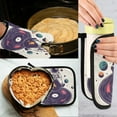 thumbnail image 5 of Yayeee Oven Mitts and Pot Holder Set of 2 Heat Resistant Kitchen Gloves Baking Hot Pad, Orange Astronaut Planet, 5 of 5